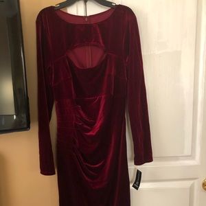 INC Red Velvet Sheath Dress